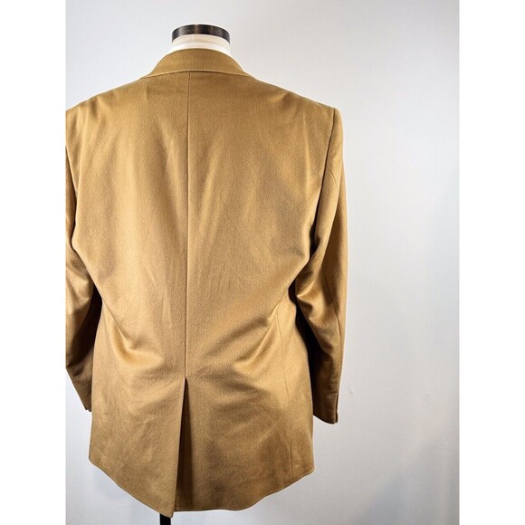 Ragan Burns Mens Blazer Mustard Two Button Cashmere Sports Coat Suit Jacket 44L - Picture 12 of 14